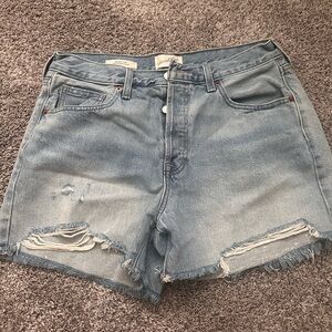 Universal Thread Light Blue Distressed Denim Shorts